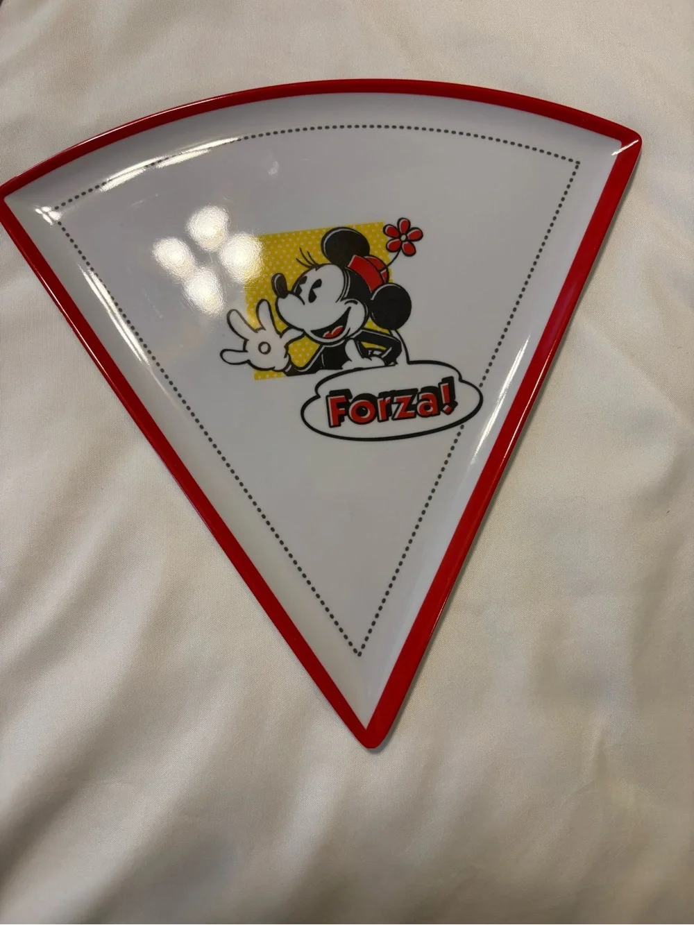 Disney White Embossed Seal Panel with Gold Stamp